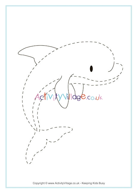 Dolphin tracing picture