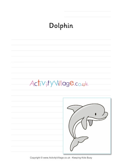 Dolphin writing page