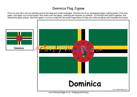 Dominica flag jigsaw