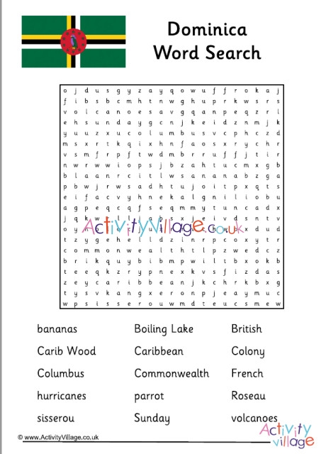 Dominica Word Search