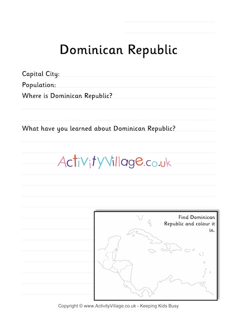 Dominican Republic Worksheet