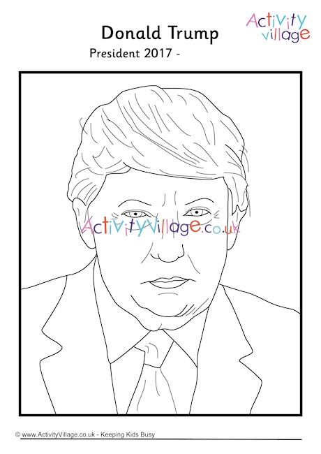 Donald Trump Colouring Page 2