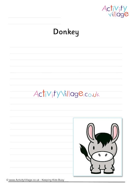 Donkey Writing Page