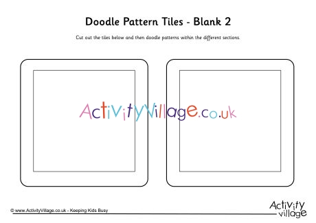 Doodle pattern tiles - blank 2