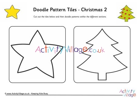 Doodle pattern tiles - Christmas 2