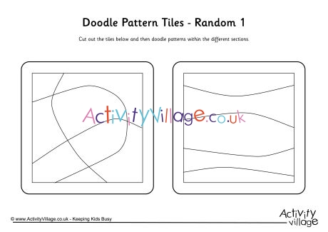 Doodle pattern tiles - random 1