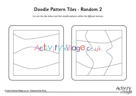 Doodle pattern tiles - random 2
