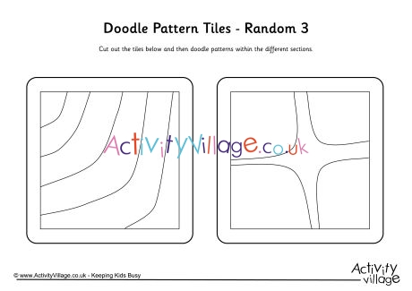 Doodle pattern tiles - random 3