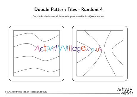 Doodle pattern tiles - random 4