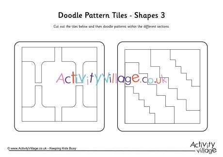 Doode pattern tiles - Shapes 3