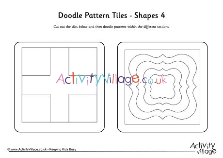 Doode pattern tiles - Shapes 4