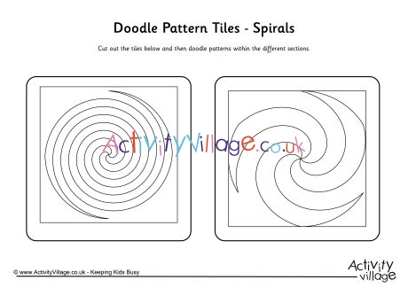 Doode pattern tiles - spirals