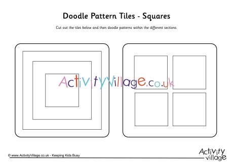 Doode pattern tiles - squares