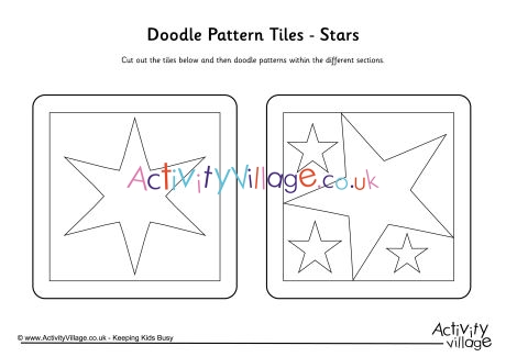 Doode pattern tiles - stars