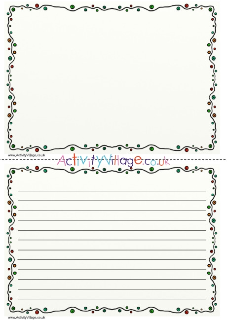 Dotty Doodle Writing Frame 2
