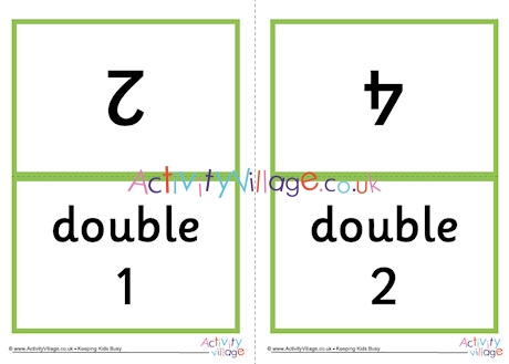 Doubles Flash Cards - Large