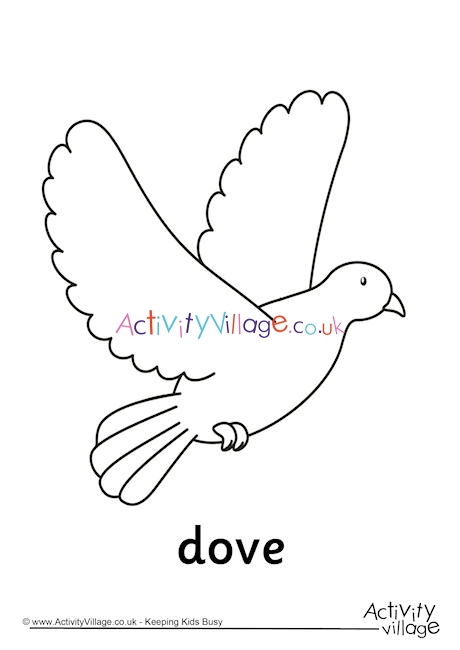 Dove Colouring Page