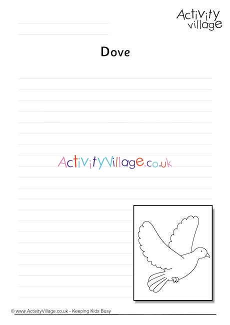 Dove Writing Page