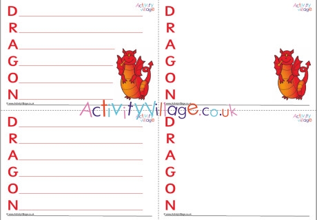 Dragon Acrostic Poem Printable 2