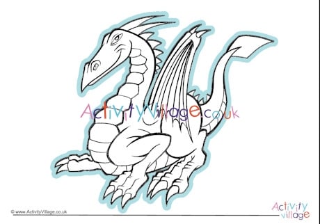 Dragon colouring page 4