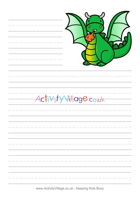 Dragon writing paper