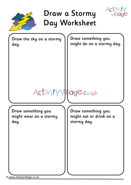 Draw a Stormy Day Worksheet