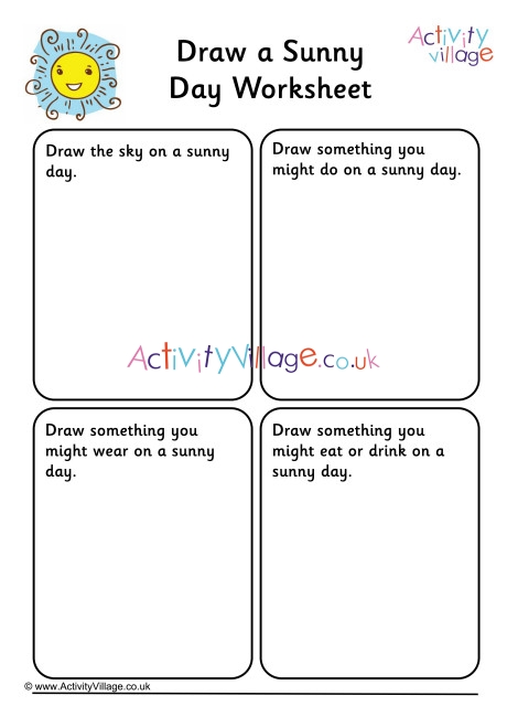 Draw a Sunny Day Worksheet