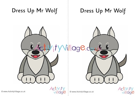 Dress up Mr Wolf printable