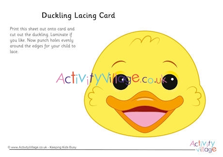 Duckling Lacing Card 2