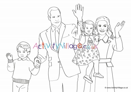 Duke and Duchess of Cambridge Colouring Page