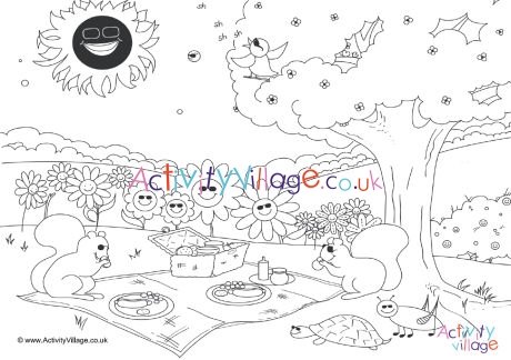 During the eclipse colouring page