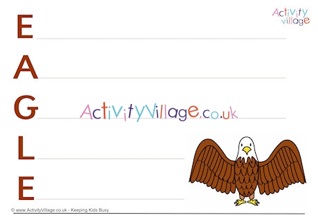 Eagle Acrostic Poem Printable