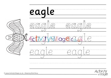 Eagle Handwriting Worksheet