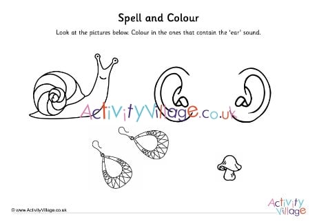 Ear Trigraph Spell And Colour
