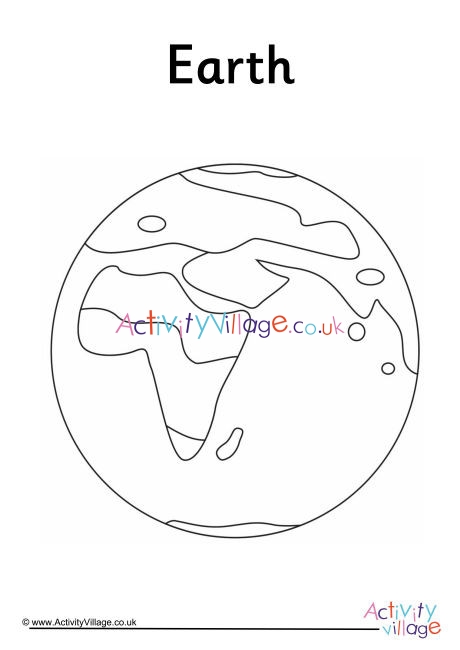 Earth Colouring Page
