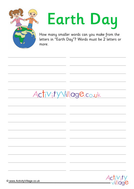 Earth Day How Many Words