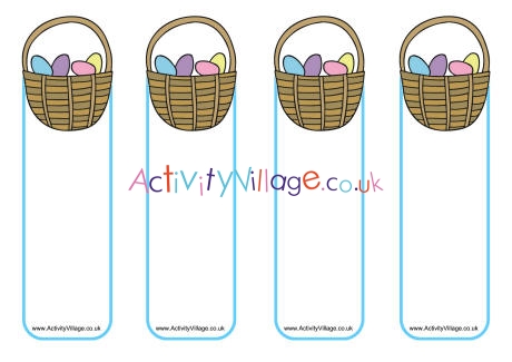 Easter basket bookmarks