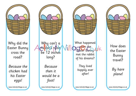 Easter basket jokes bookmarks