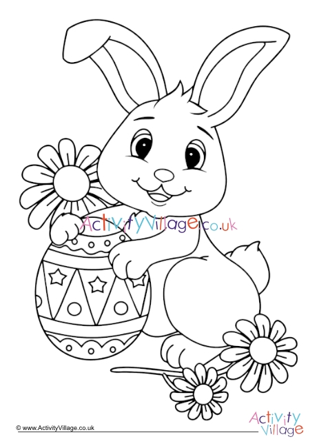 Download Easter Bunny Colouring Page 4