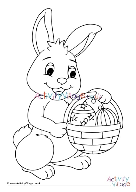 Easter Bunny Colouring Page 6