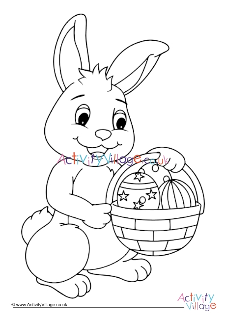 Download Easter Bunny Colouring Page 6