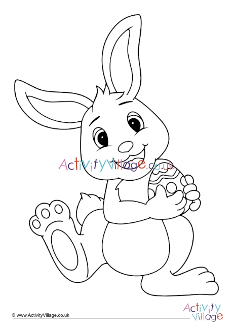 Easter Bunny Colouring Page 7