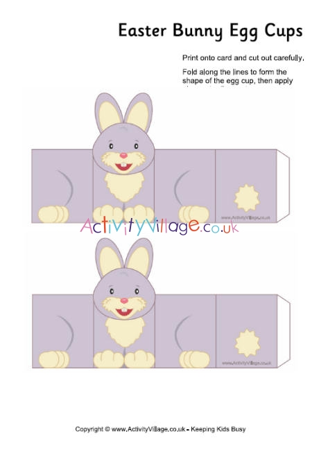 Easter bunny egg cup printable