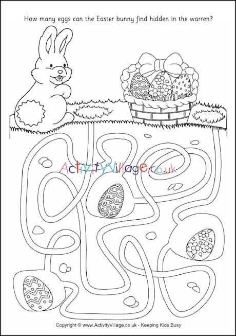 Easter bunny maze
