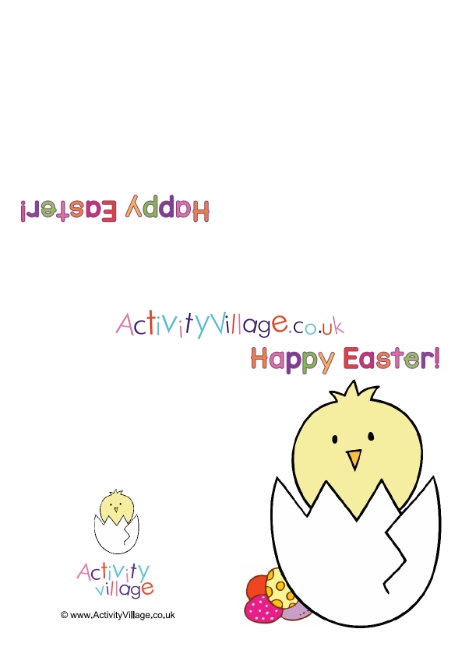 Easter chick card