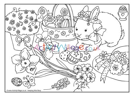 Easter colouring page