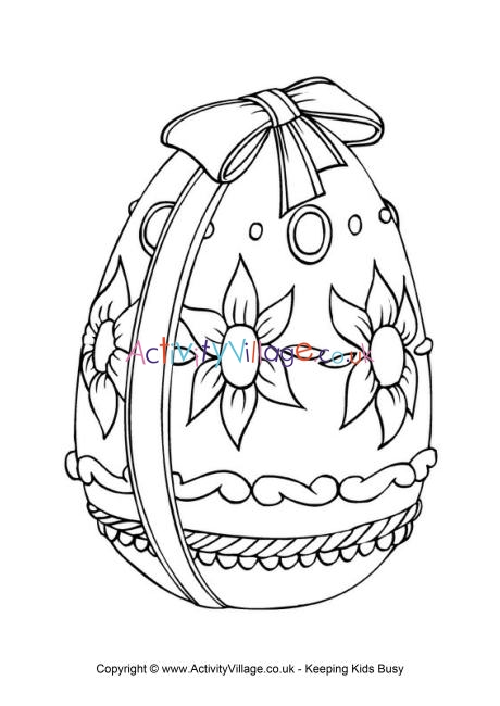 Easter egg colouring page 2