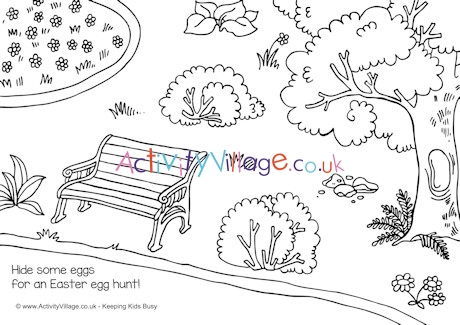 Easter Egg Hunt Doodle Page
