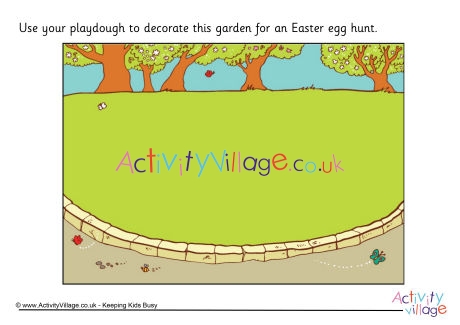 Easter egg hunt playdough mat