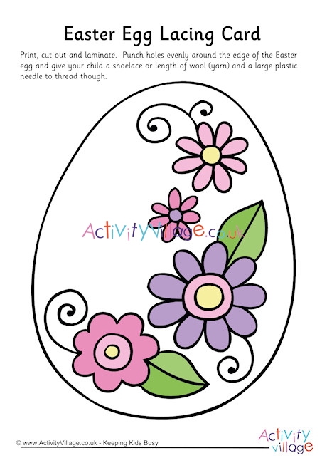 Easter Egg Lacing Card